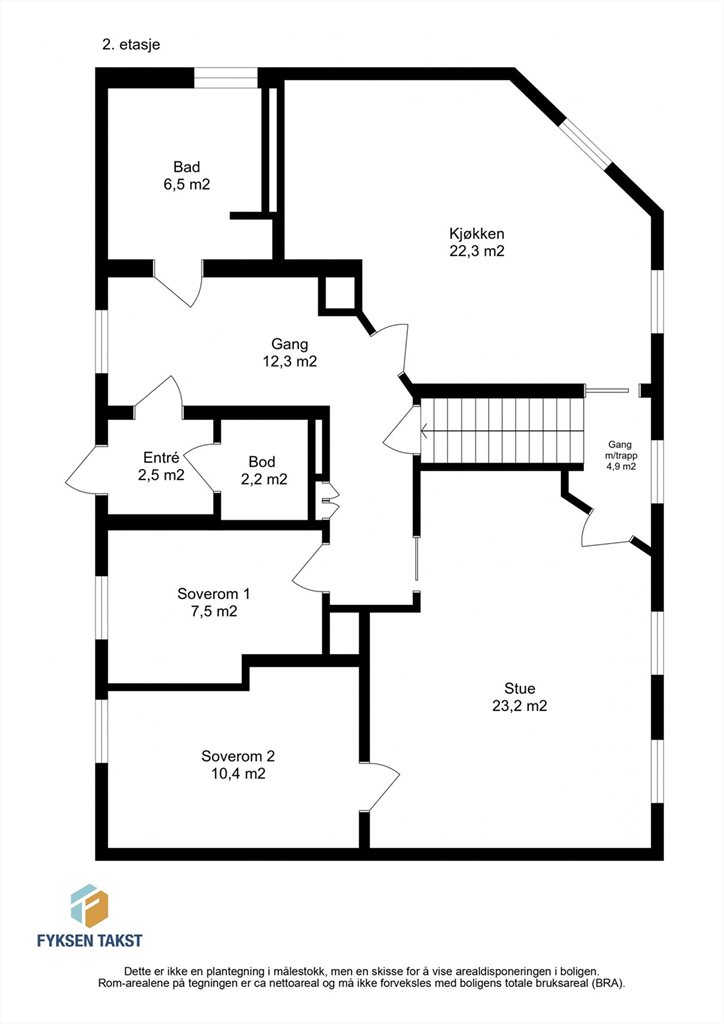 Planskisse 2. etasje.