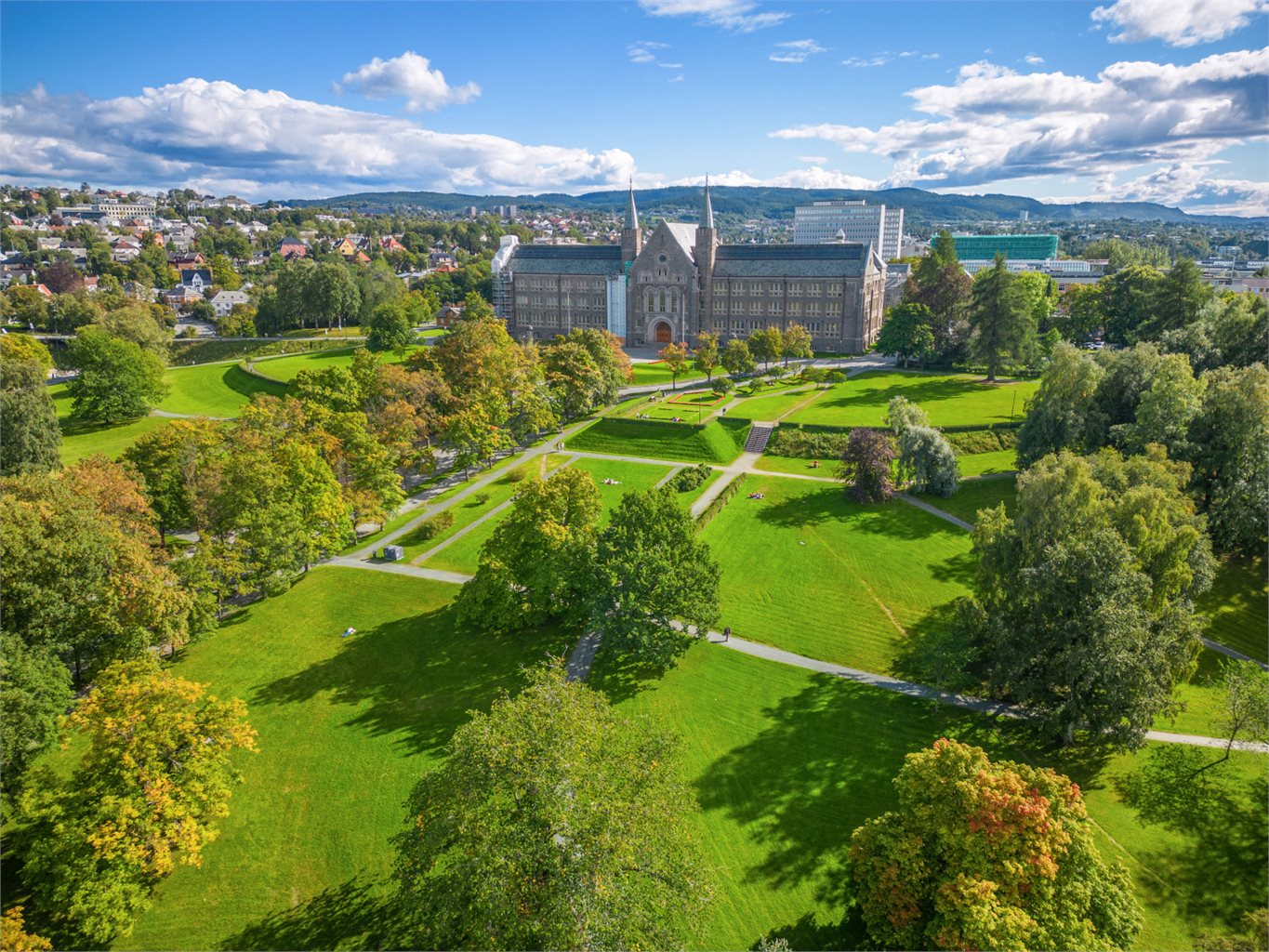 NTNU Gløshaugen ligger rett ved leiligheten. 