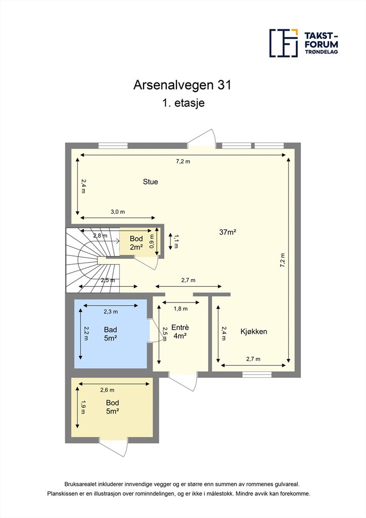 Planskisse 1. etasje.