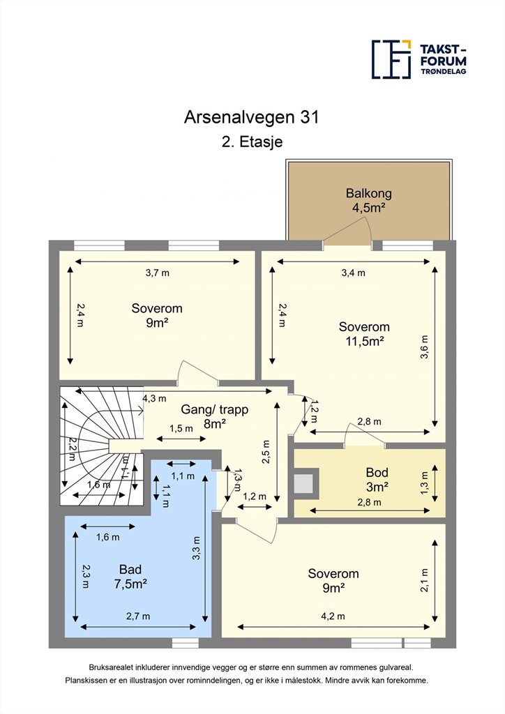 Planskisse 2. etasje.