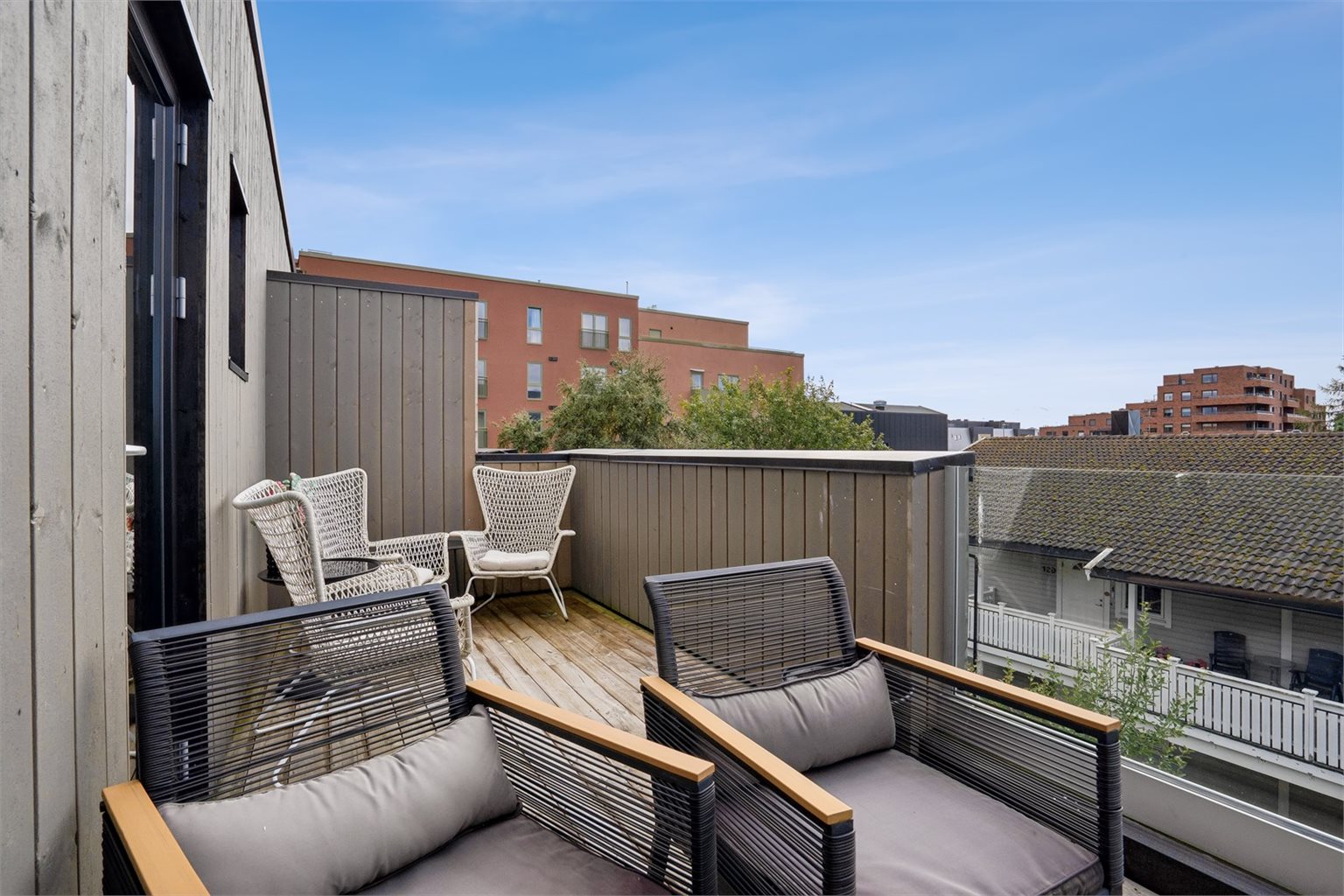 Takterrasse på 11m² med gode solforhold