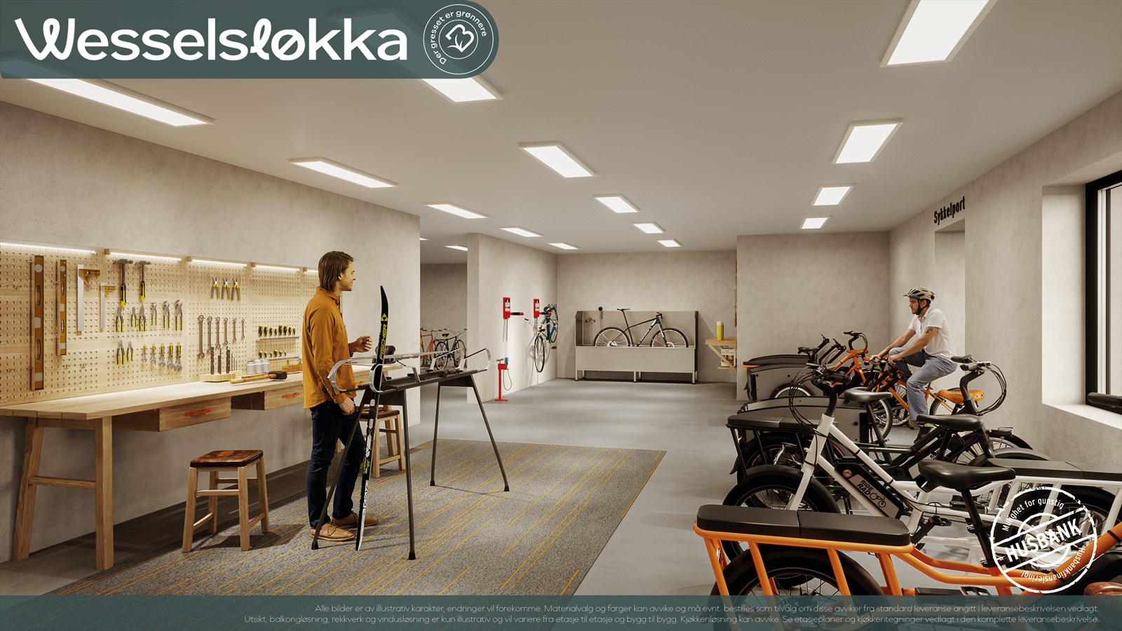 I kjelleren får du en privat sportsbod, i tillegg tilgang til rikelig med sykkelparkering og fellesbod med mekke- og serviceutstyr. Adkomsten er enkel via sykkelport og varme i bakken utenfor.