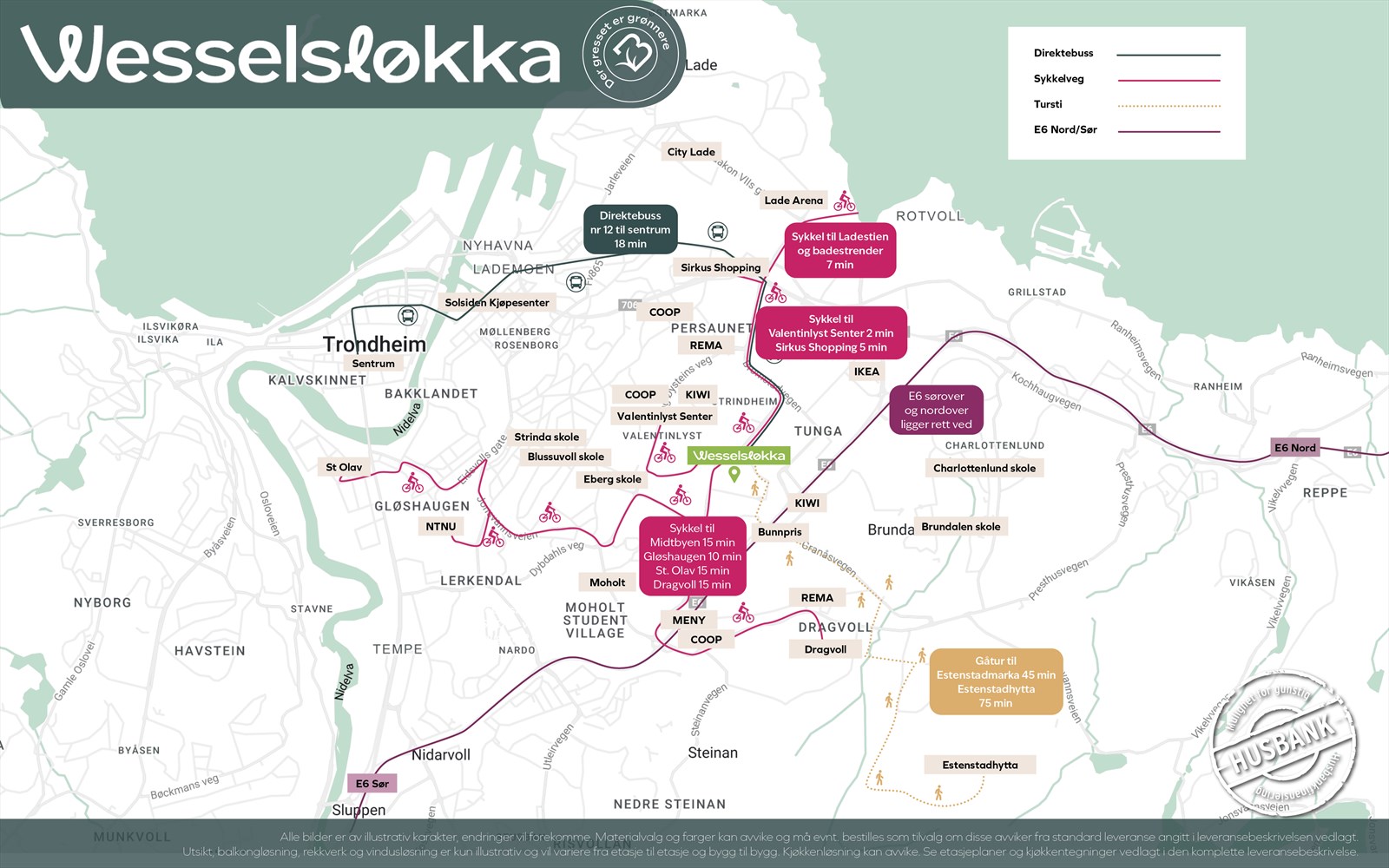 Fra Wesselsløkka får du kort avstand til alt du behøver i hverdagen.
