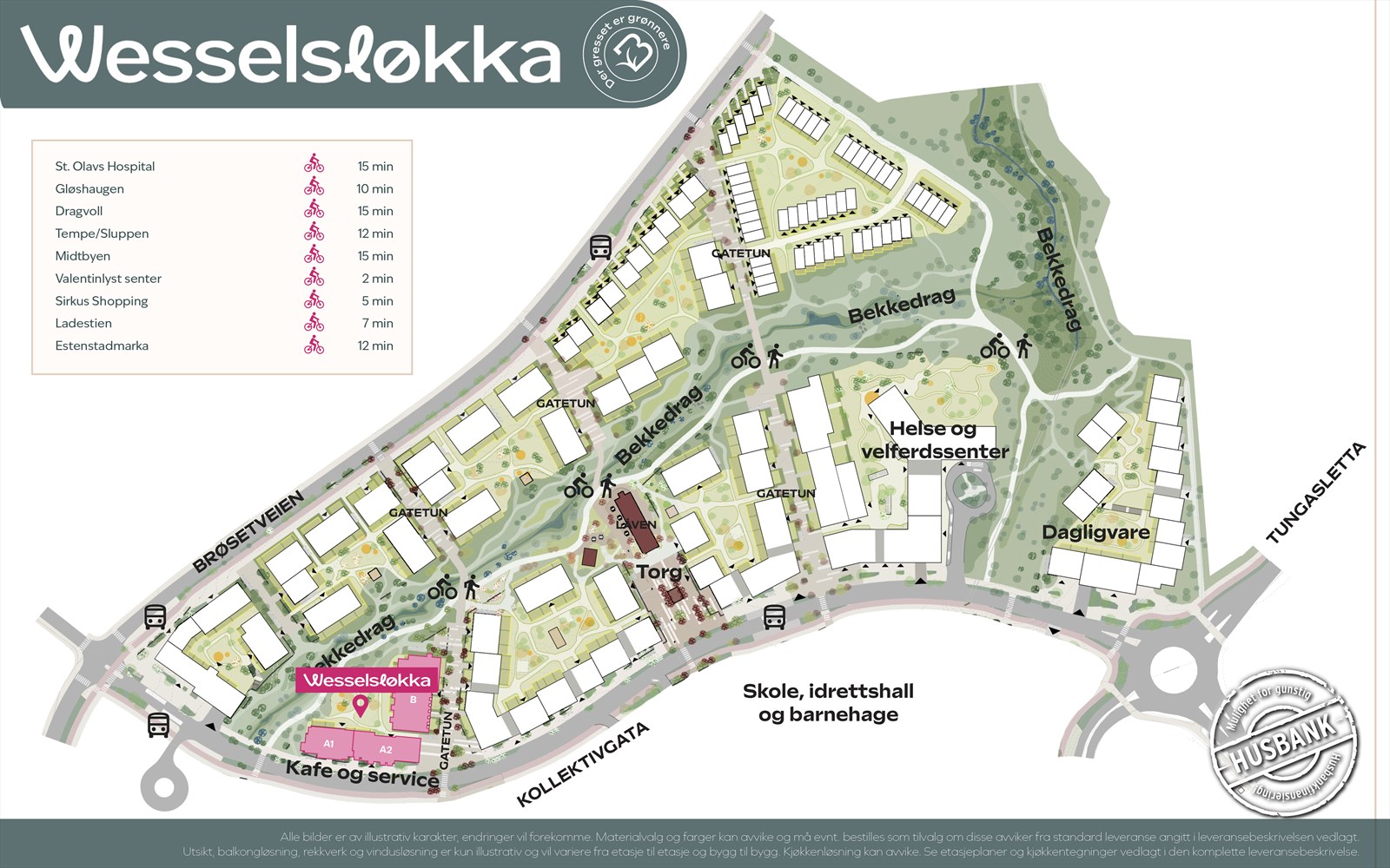 Området blir ikke bare Norges grønenste nabolag. Her blir det flere servicefunksjoner, ny dagligvarebutikk fra Norgesgruppen, i tillegg til at Valentinlystsenteret ligger rett ved.
