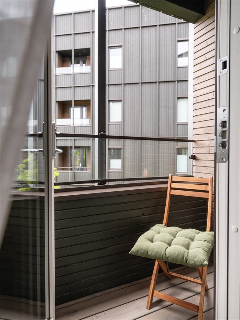 Her få du tilgang til egen balkong på 2m².