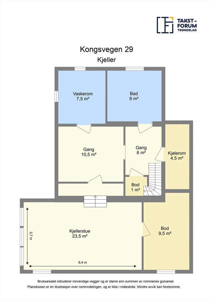 Planskisse kjeller.