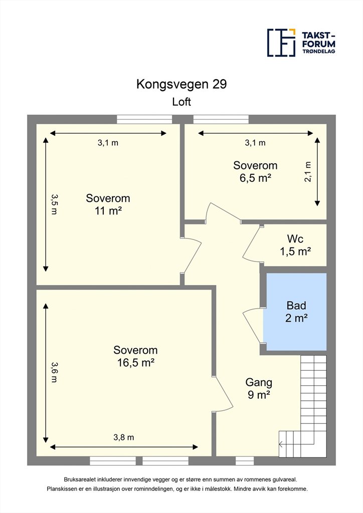 Planskisse loft. 