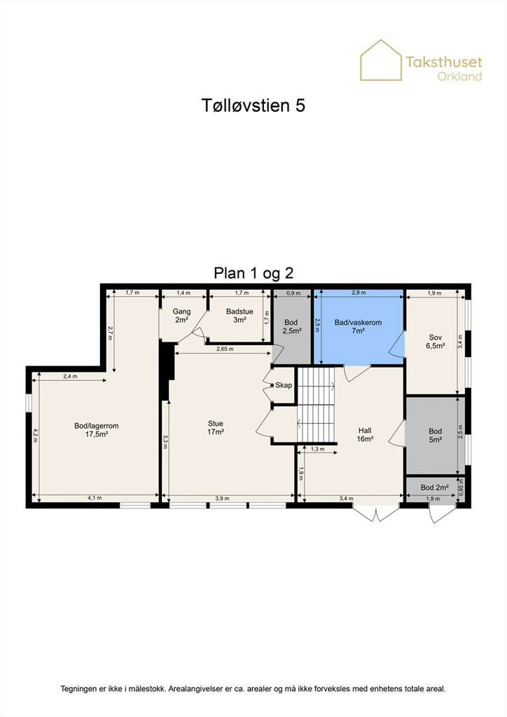 Tølløvstien 5 - Plan 1 og 2