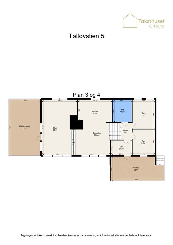 Tølløvstien 5 - Plan 3 og 4