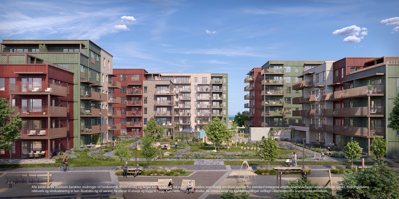 TUN32 består av totalt av 5 separate bygg, i tillegg til parkeringskjeller og bodanlegg – totalt med ca. 206 leiligheter.