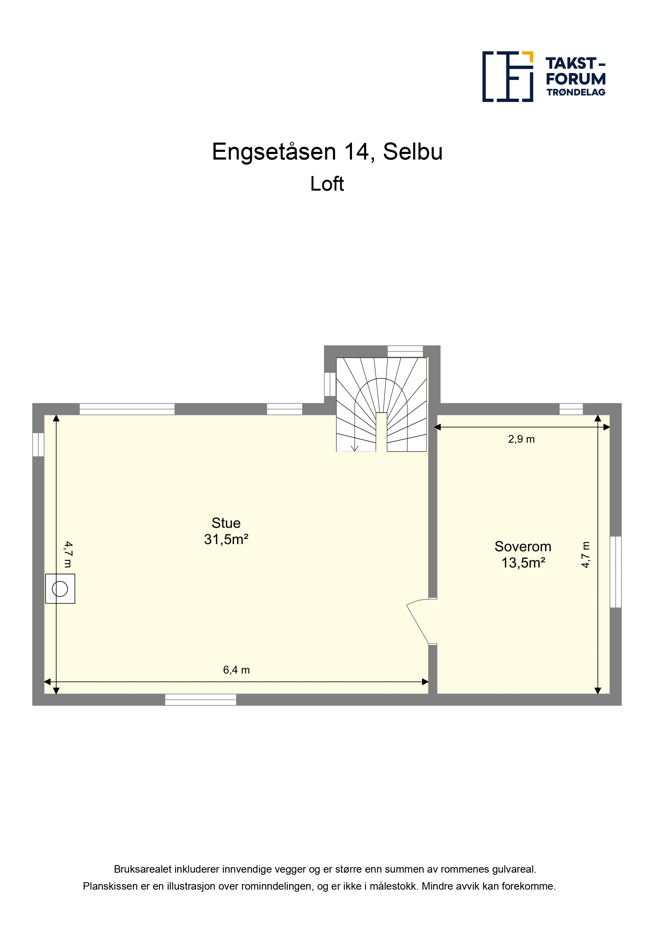 Plantegning loft.