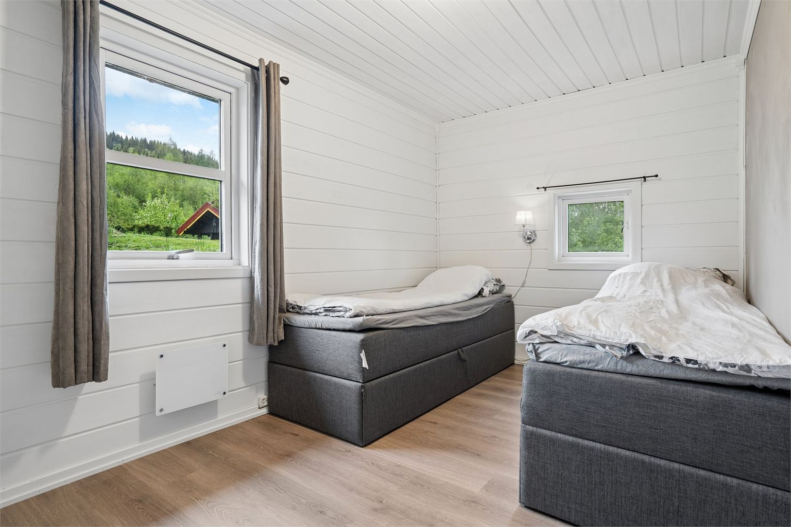 Soverommene måler hhv. 8, 9, 10,5 og 13,5 m².