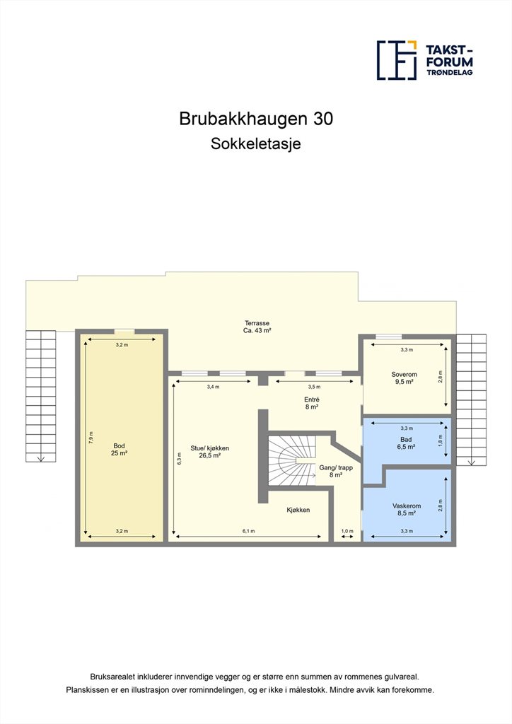 Planskisse sokkeletasje.